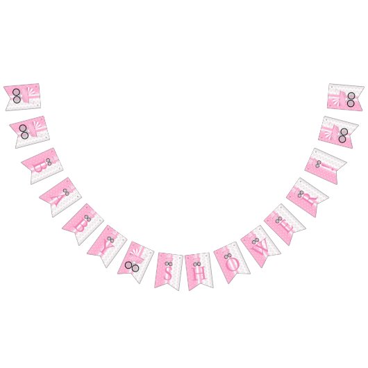 Roze en witte 👶 vlaggetjes (Alle)