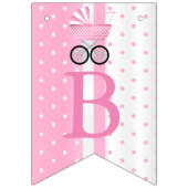 Roze en witte 👶 vlaggetjes (Derde vlag)