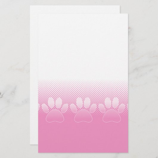 Roze en witte vlekken met achtergrond van krantenp briefpapier (Voorkant / Achterkant)