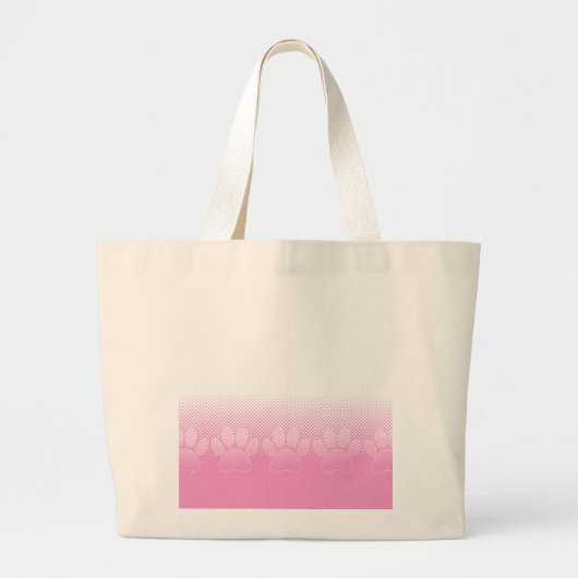 Roze en witte vlekken met achtergrond van krantenp grote tote bag (Voorkant)