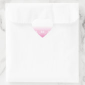 Roze en witte vlekken met achtergrond van krantenp hart sticker (Tas)