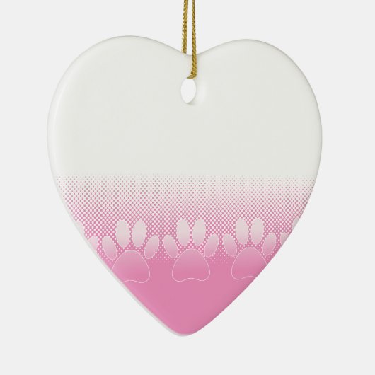 Roze en witte vlekken met achtergrond van krantenp keramisch ornament (Rechts)