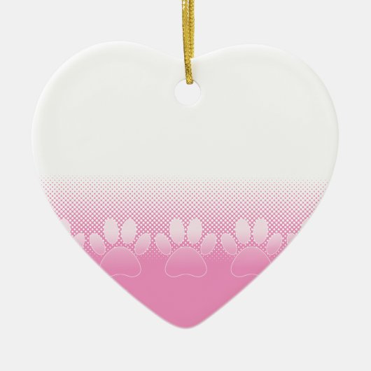 Roze en witte vlekken met achtergrond van krantenp keramisch ornament (Voorkant)