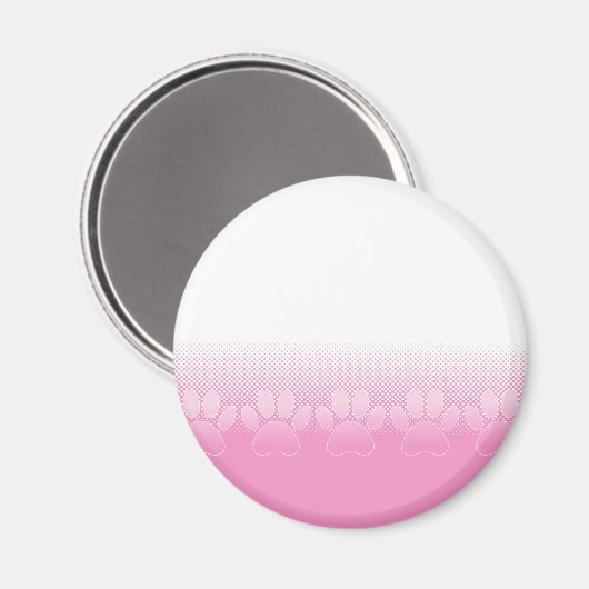 Roze en witte vlekken met achtergrond van krantenp magneet (Voorkant / Achterkant)