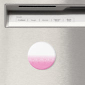 Roze en witte vlekken met achtergrond van krantenp magneet (Insitu (Vaatwasser))