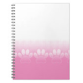 Roze en witte vlekken met achtergrond van krantenp notitieboek (Voorkant)