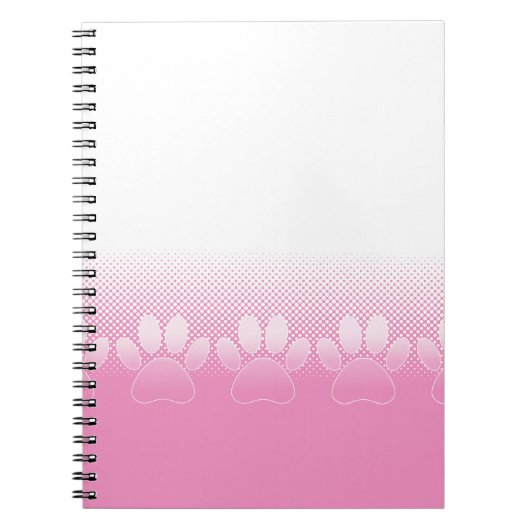 Roze en witte vlekken met achtergrond van krantenp notitieboek (Voorkant)