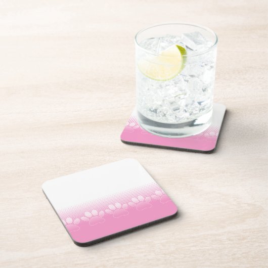 Roze en witte vlekken met achtergrond van krantenp onderzetter (Rechterzijde)