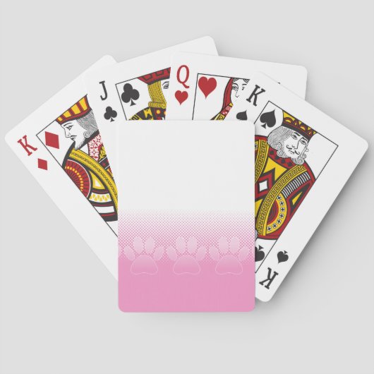 Roze en witte vlekken met achtergrond van krantenp pokerkaarten (Achterkant)
