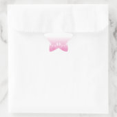 Roze en witte vlekken met achtergrond van krantenp ster sticker (Tas)