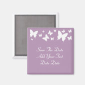 Roze en witte vlinder sparen de Magnet van de Datu (Voorkant / Achterkant)