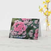 Roze en witte vlinder Stonecup Snel goed Kaart (Gele Bloem)