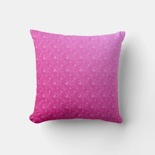 Roze en witte vlindergolven kussen