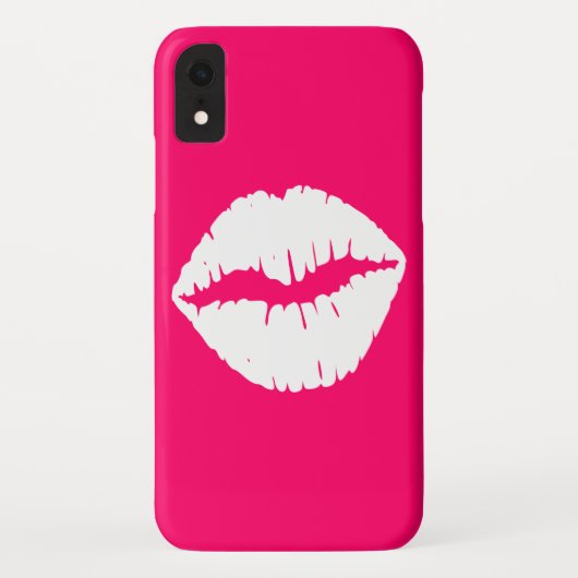 Roze en witte vlokken Case-Mate iPhone case (Achterkant)
