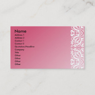 Roze en witte vocht visitekaartje