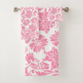 Roze en witte  vochtige vocht bad handdoek (Insitu)