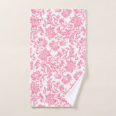 Roze en witte  vochtige vocht bad handdoek (Handdoek)