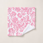 Roze en witte  vochtige vocht bad handdoek (Wasdoekje)