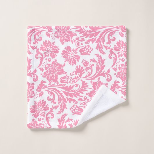 Roze en witte  vochtige vocht bad handdoek (Wasdoekje)