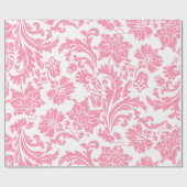 Roze en witte  vochtige vocht cadeaupapier (Vlak)