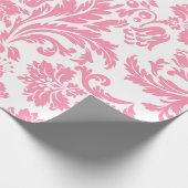 Roze en witte  vochtige vocht cadeaupapier (Hoek)