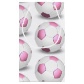 roze en witte voetbal klein cadeauzakje (Achterkant)