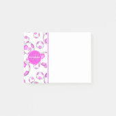 roze en witte voetballen girale sport post-it® notes (Voorkant)