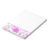 Roze en witte voetballen op maat notitieblok (Linkerzijde)