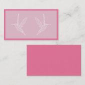 Roze en witte vogel visitekaartje (Voorkant / Achterkant)