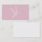 Roze en witte vogel visitekaartje (Voorkant / Achterkant)