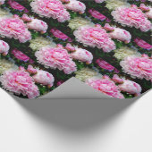 Roze en witte volken cadeaupapier (Hoek)