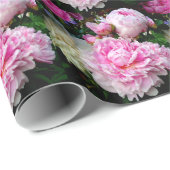 Roze en witte volken cadeaupapier (Rol Hoek)