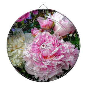 Roze en witte volken dartbord