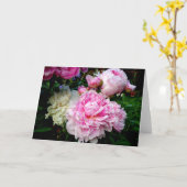 Roze en witte volken kaart (Gele Bloem)