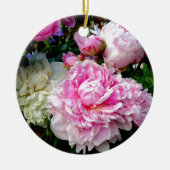 Roze en witte volken keramisch ornament (Voorkant)