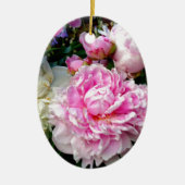 Roze en witte volken keramisch ornament (Voorkant)