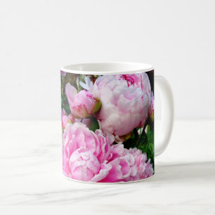 Roze en witte volken koffiemok