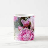 Roze en witte volken koffiemok (Center)