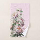 Roze en witte  volken op de roze doekset bad handdoek (Handdoek)