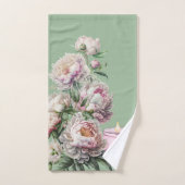 Roze en witte  volken op de set handdoeken (Handdoek)