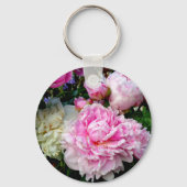 Roze en witte volken sleutelhanger (Voorkant)