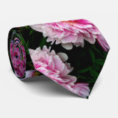 Roze en witte volken stropdas (Opgerold)