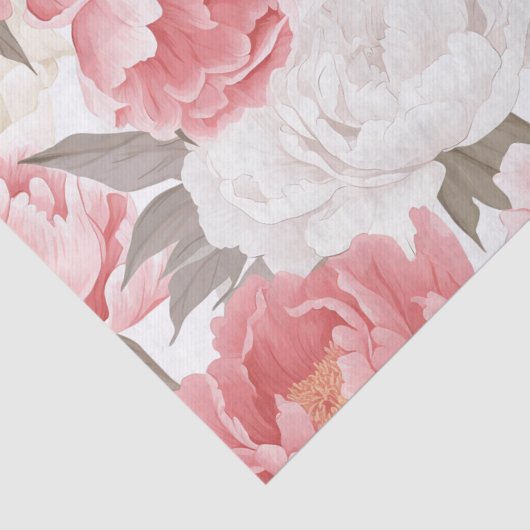 Roze en witte volken tissuepapier (Detail)