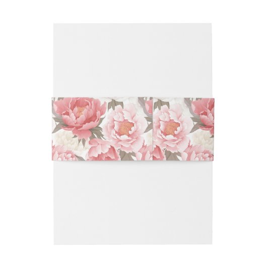 Roze en witte volken uitnodigingen wikkel (Achterkant Voorbeeld)