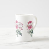 Roze en witte voorbloem Botanische bot China Mok (Voorkant rechts)