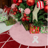 Roze en witte vorm van lint kerstboom rok