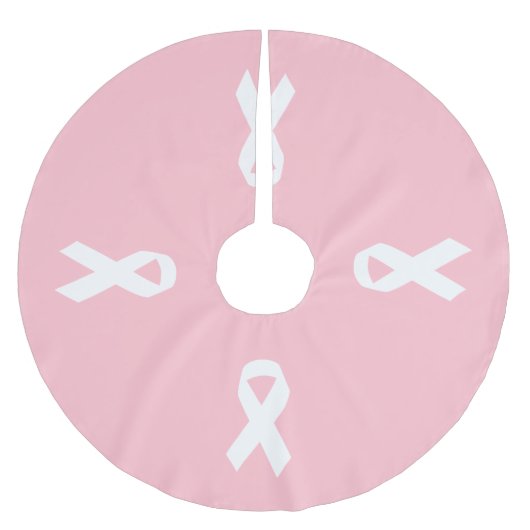 Roze en witte vorm van lint kerstboom rok (Voorkant)