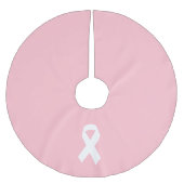 Roze en witte vorm van lint kerstboom rok (Voorkant)