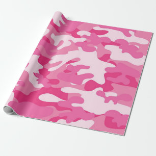 Roze en witte vormgeving cadeaupapier
