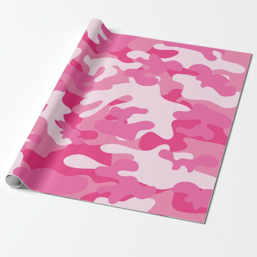 Roze en witte vormgeving cadeaupapier (Uitgerold)